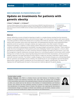 Update on Treatments for Patients with Genetic Obesity