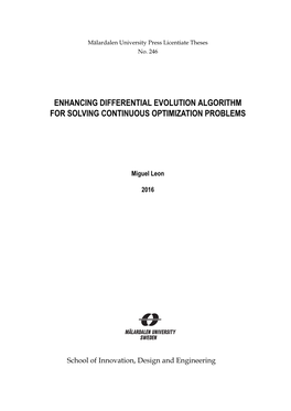 Enhancing Differential Evolution Algorithm for Solving Continuous Optimization Problems