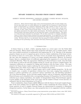 Binary Parseval Frames from Group Orbits