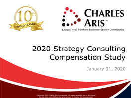 2020 Strategy Consulting Compensation Study