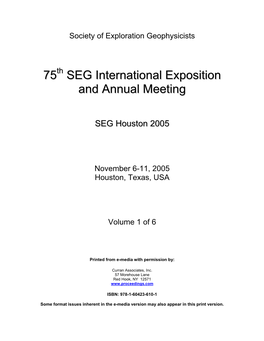 SEG International Exposition and Annual Meeting