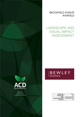 Landscape and Visual Impact Assessment