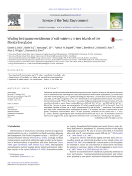 Wading Bird Guano Enrichment of Soil Nutrients in Tree Islands of the Florida Everglades