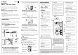 AG03 Owner's Manual