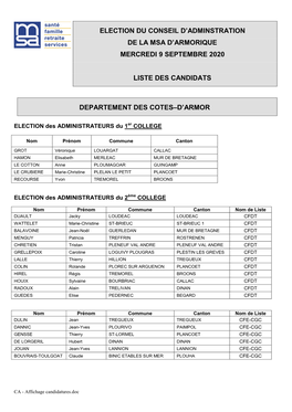 CA MSA Armorique-Candidatures Mandat 2020 2025