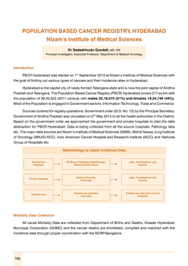 POPULATION BASED CANCER REGISTRY, HYDERABAD Nizam's