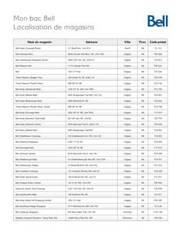 Mon Bac Bell Localisation De Magasins