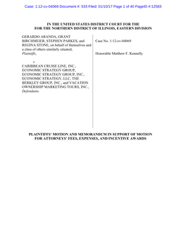 Case: 1:12-Cv-04069 Document #: 533 Filed: 01/10/17 Page 1 of 40 Pageid #:12583