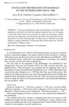 Status and Distribution.Pdf