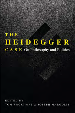 The Heidegger Case: on Philosophy and Politics