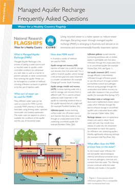 Managed Aquifer Recharge Frequently Asked Questions