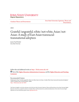 A Study of East Asian Transracial-Transnational Adoptees