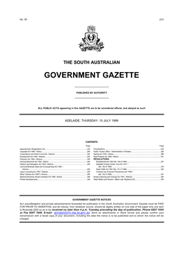 Government Gazette