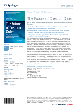 The Future of Creation Order Vol