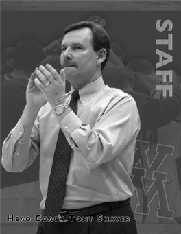 Head Coach Tony Shaver