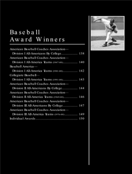 2001 NCAA Baseball and Softball Records Book