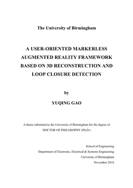 User-Oriented Markerless Augmented Reality Framework Based on 3D Reconstruction and Loop Closure Detection
