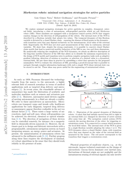 Arxiv:1803.08131V2 [Cond-Mat.Stat-Mech] 13 Apr 2018 Present, the Miniaturization of Autonomous Robots Has Measured by the Sensor