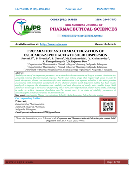 Pharmaceutical Sciences