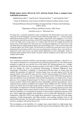 Bright Muon Source Driven by Gev Electron Beams from a Compact