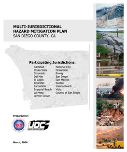 Multi-Jurisdictional Hazard Mitigation Plan San Diego County, Ca