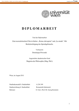 Diplomarbeit