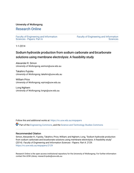 Sodium Hydroxide Production from Sodium Carbonate and Bicarbonate Solutions Using Membrane Electrolysis: a Feasibility Study