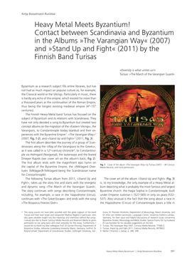 Contact Between Scandinavia and Byzantium in the Albums »The Varangian Way« (2007) and »Stand up and Fight« (2011) by the Finnish Band Turisas