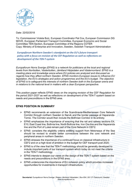 Europaforum Northern Sweden's Standpoint on the EU's Future