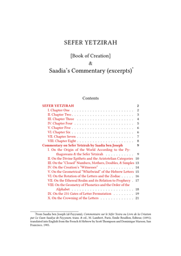 SEFER YETZIRAH-Book of Formation and Commentary