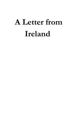 A Letter from Ireland