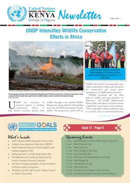 Newsletter | May 2016 | UNDP Intensifies Wildlife Conservation Efforts in Africa