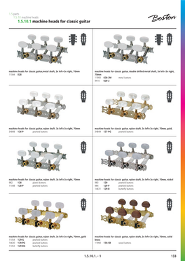 1.5.10.1 Machine Heads for Classic Guitar