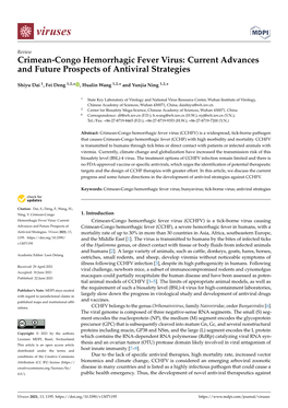 Crimean-Congo Hemorrhagic Fever Virus: Current Advances and Future Prospects of Antiviral Strategies