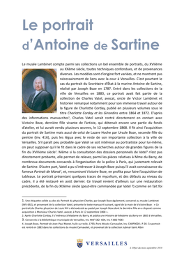 Le Portrait D'antoine De Sartine