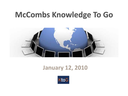 Mccombs Knowledge to Go