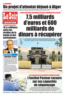 Un Projet D'attentat Déjoué À Alger