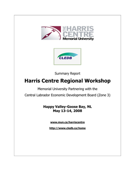 Harris Centre Regional Workshop