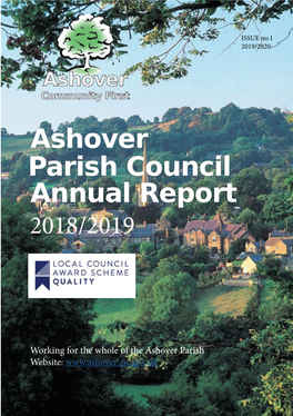 Working for the Whole of the Ashover Parish Website: CHAIRMAN’S REPORT