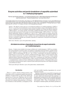 Enzyme Activities and Pectin Breakdown of Sapodilla Submitted 15