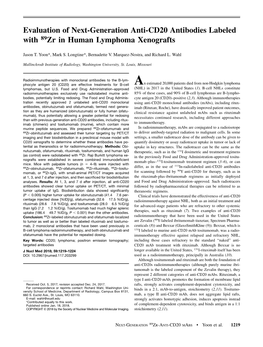 Evaluation of Next-Generation Anti-CD20 Antibodies Labeled with 89Zr in Human Lymphoma Xenografts