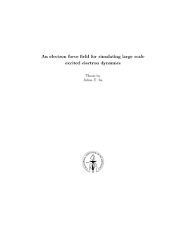 An Electron Force Field for Simulating Large Scale Excited Electron Dynamics