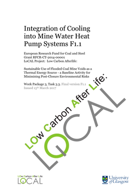 Integration of Cooling Into Mine Water Heat Pump Systems F1.1