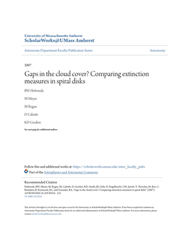 Comparing Extinction Measures in Spiral Disks BW Holwerda