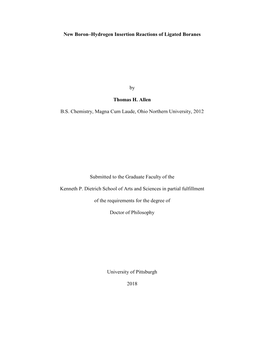 New Boron–Hydrogen Insertion Reactions of Ligated Boranes By