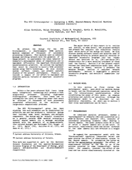 The NYU Ultracomputer -- Designing a MIMD, Shared-Memory Parallel Machine (Extended Abstract)