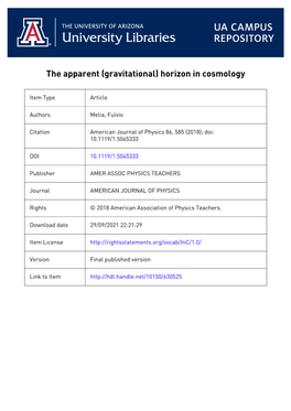 Horizon in Cosmology