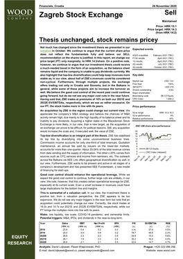 Zagreb Stock Exchange Sell