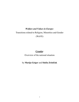 Transitions Related to Religion, Minorities and Gender (Wave)