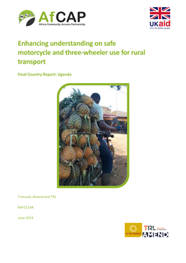 Enhancing Understanding on Safe Motorcycle and Three-Wheeler Use for Rural Transport